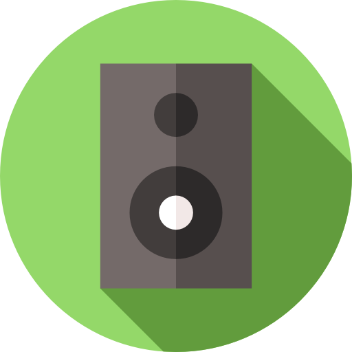 głośnik Flat Circular Flat ikona