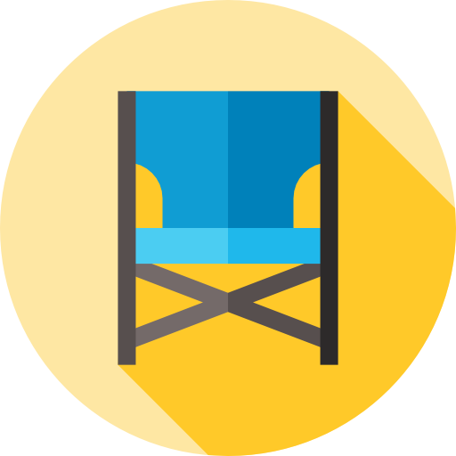 silla de camping Flat Circular Flat icono