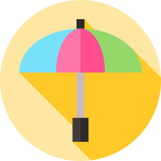 parasol Flat Circular Flat ikona