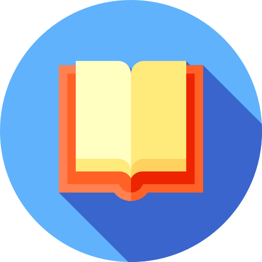 open boek Flat Circular Flat icoon