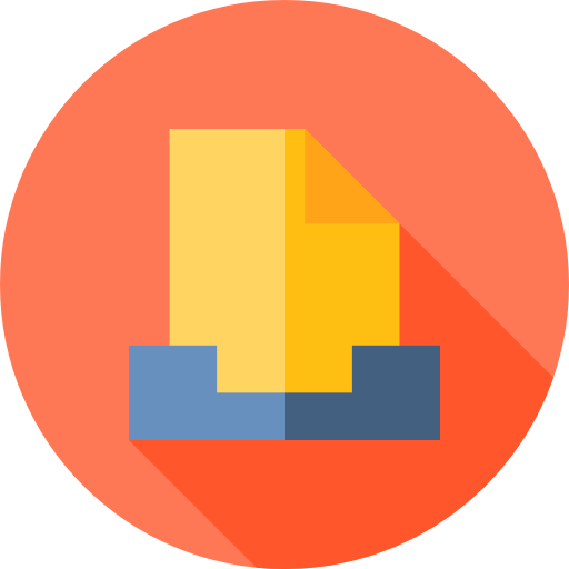 Inbox Flat Circular Flat icon