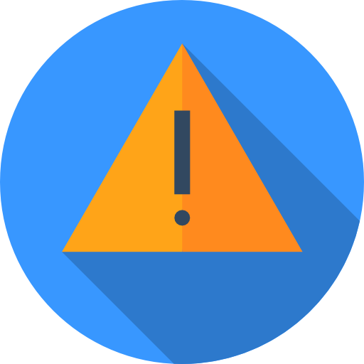 Warning Flat Circular Flat icon