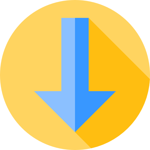 Down arrow Flat Circular Flat icon