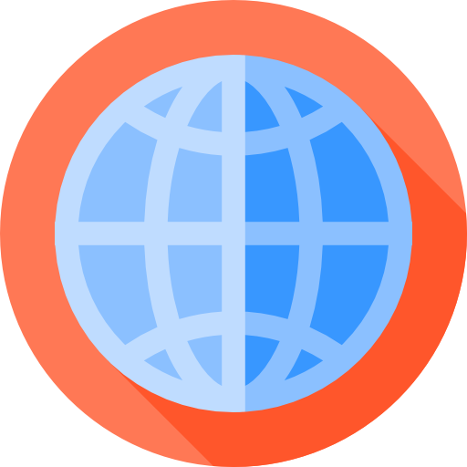 na całym świecie Flat Circular Flat ikona