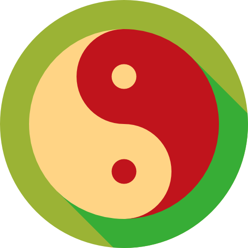 음양 Flat Circular Flat icon