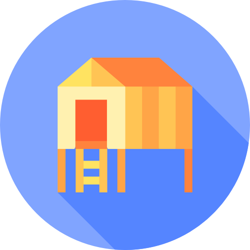 Cabin Flat Circular Flat icon