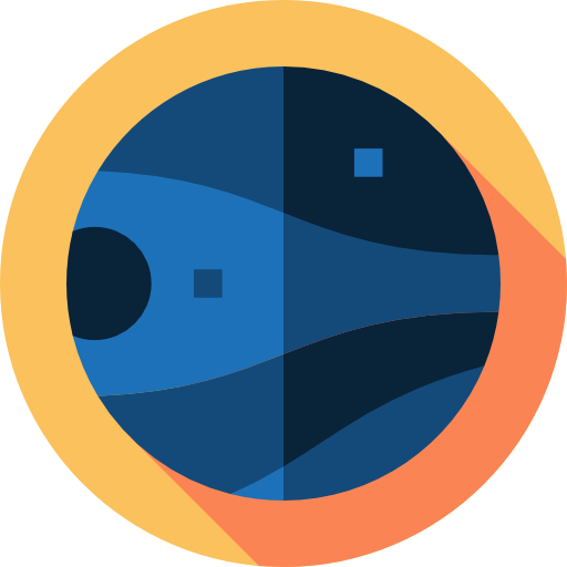 planeta Flat Circular Flat icono