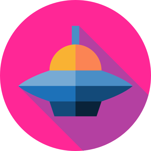 ufo Flat Circular Flat icon