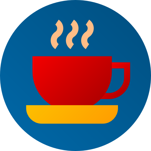 コーヒー Flat Circular Gradient icon