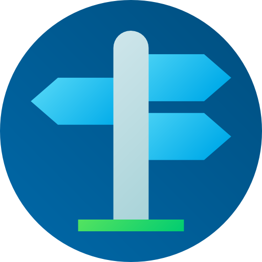 道路標識 Flat Circular Gradient icon