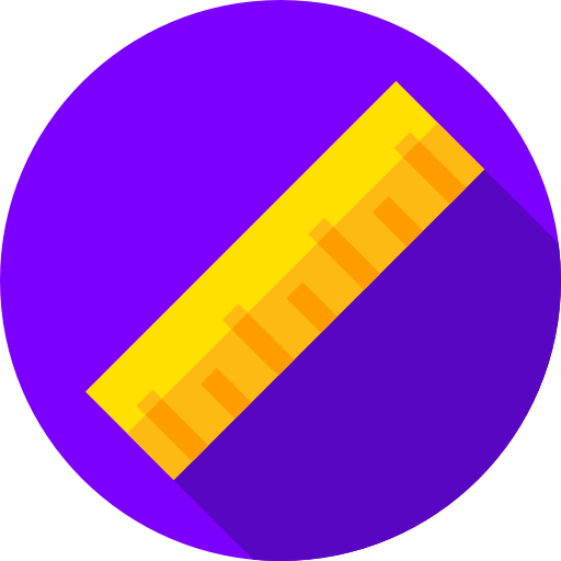 Ruler Flat Circular Flat icon