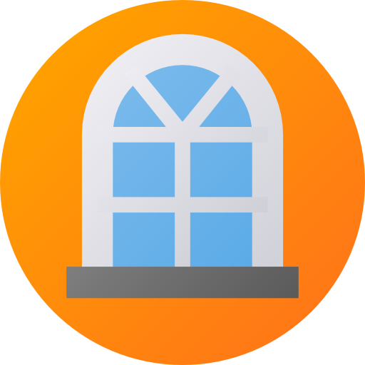 finestra Flat Circular Gradient icona