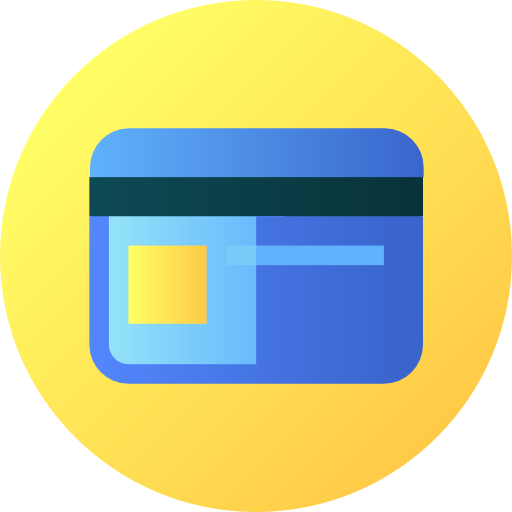 kreditkarte Flat Circular Gradient icon