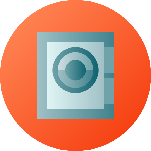 Safebox Flat Circular Gradient icon