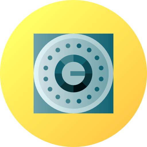 kluis Flat Circular Gradient icoon