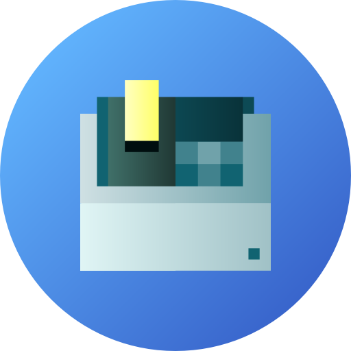 Cash register Flat Circular Gradient icon