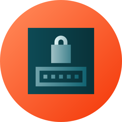 Password Flat Circular Gradient icon