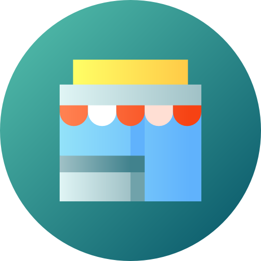 Shop Flat Circular Gradient icon