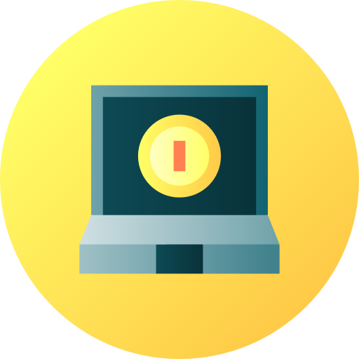 Laptop Flat Circular Gradient icon
