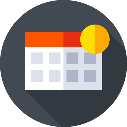 kalendarz Flat Circular Flat ikona
