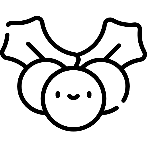 Mistletoe Kawaii Lineal icon