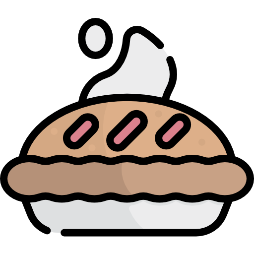 Pie Kawaii Lineal color icon