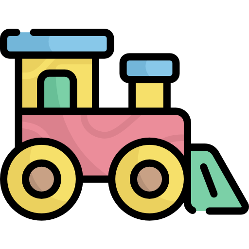 Train Kawaii Lineal color icon