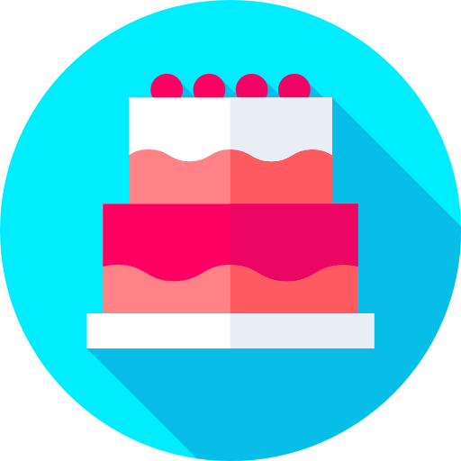 tort urodzinowy Flat Circular Flat ikona