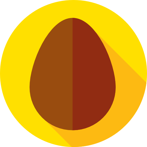 Шоколадное яйцо Flat Circular Flat иконка