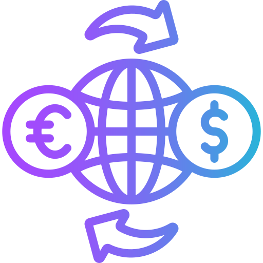 Exchange rate Generic gradient outline icon