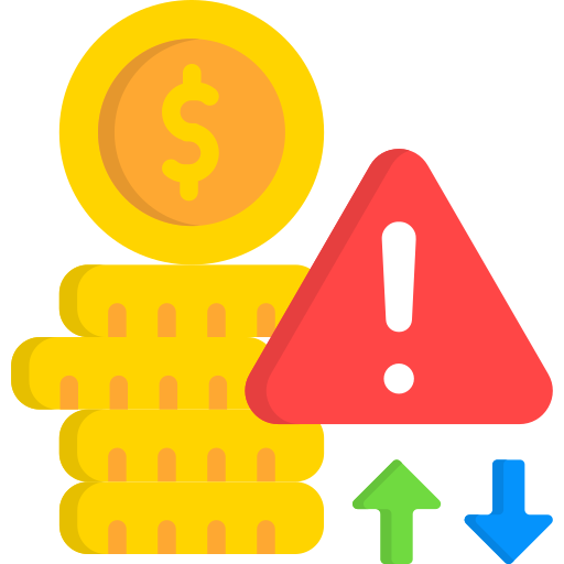 Financial risk Generic color fill icon