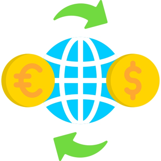 Exchange rate Generic color fill icon