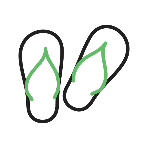 sandálias de dedo Generic color outline Ícone