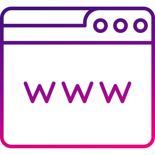 webbrowser Generic gradient outline icoon