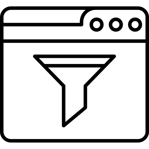 웹 필터 Generic black outline icon