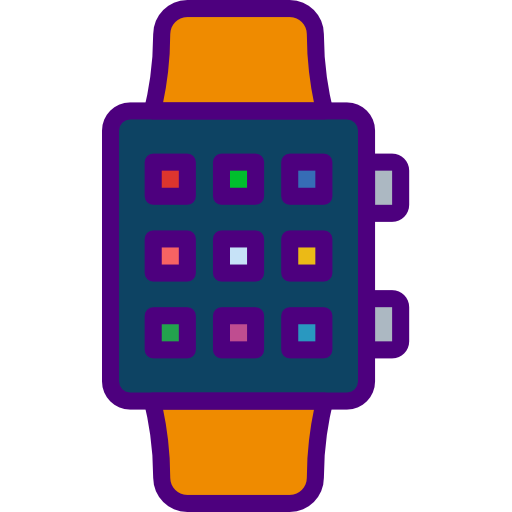 reloj inteligente prettycons Lineal Color icono