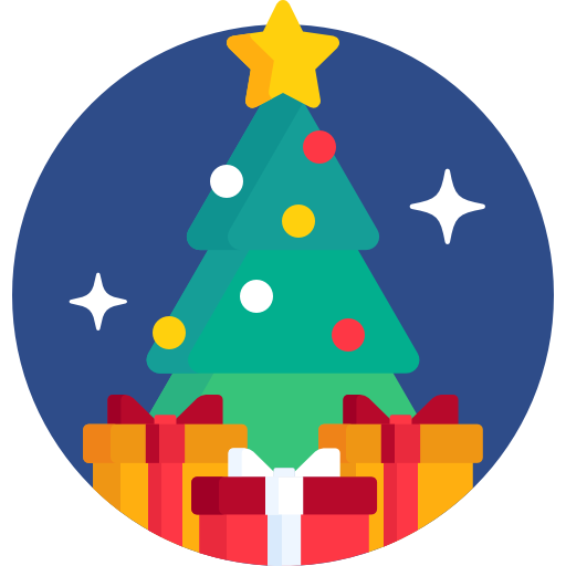 Рождественская елка Detailed Flat Circular Flat иконка