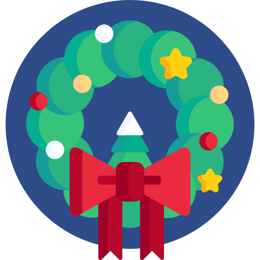 Рождественский венок Detailed Flat Circular Flat иконка