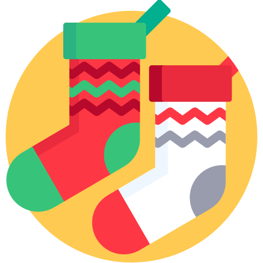 Рождественский носок Detailed Flat Circular Flat иконка