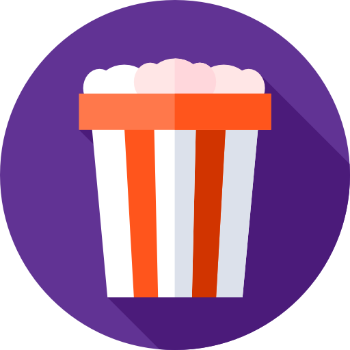 popcorn Flat Circular Flat icon