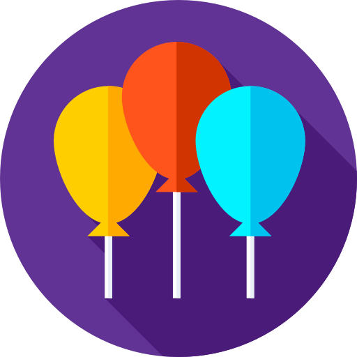 luftballons Flat Circular Flat icon