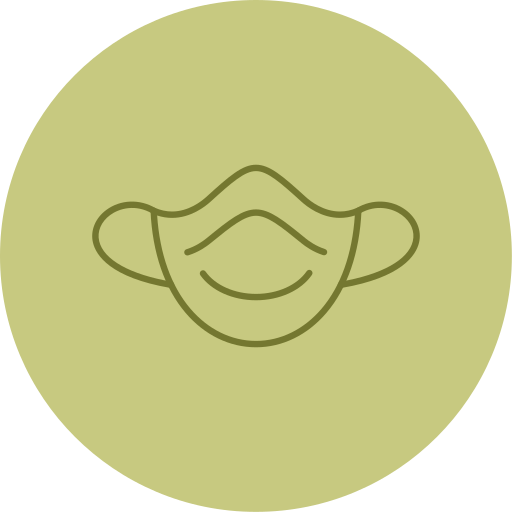 máscara contra el polvo Generic color fill icono