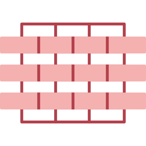 muro di mattoni Generic color outline icona