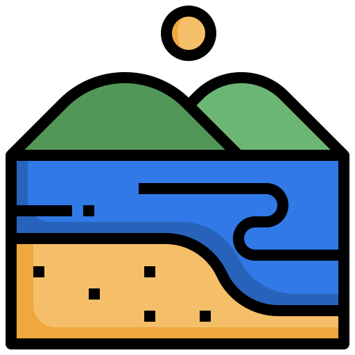 ビーチ Generic color lineal-color icon