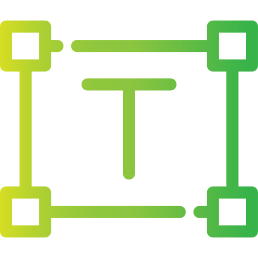 taille du texte Generic gradient outline Icône