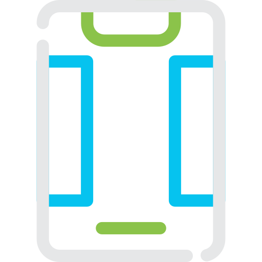 carcasa de telefono Generic color outline icono