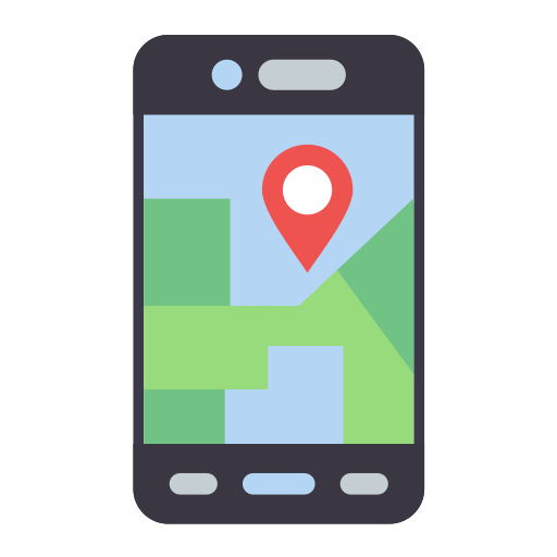 Mobile map Generic color fill icon