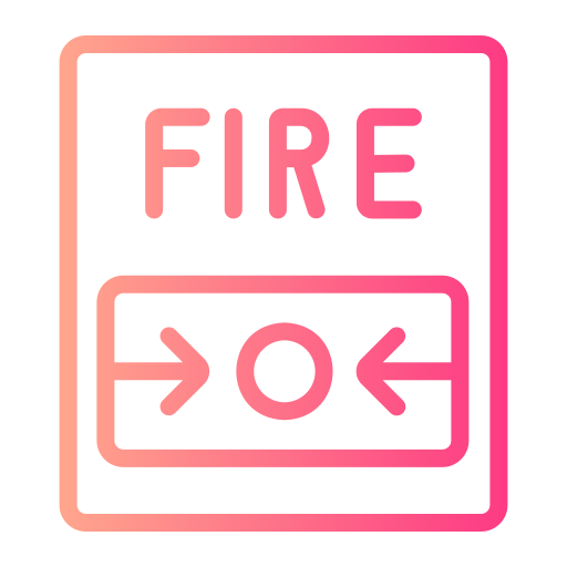 alarma de incendios Generic gradient outline icono