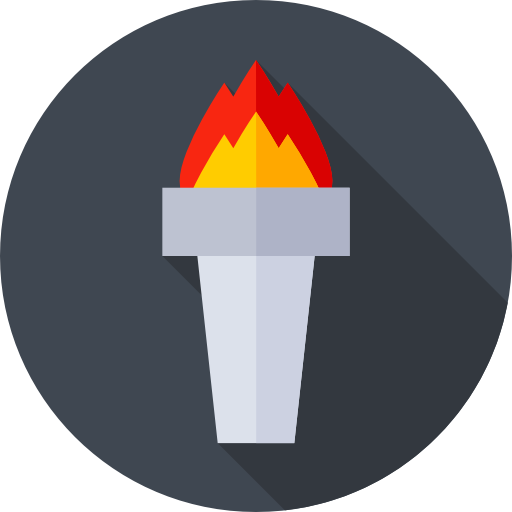 Torch Flat Circular Flat icon