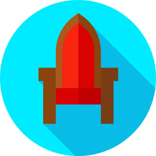 Throne Flat Circular Flat icon